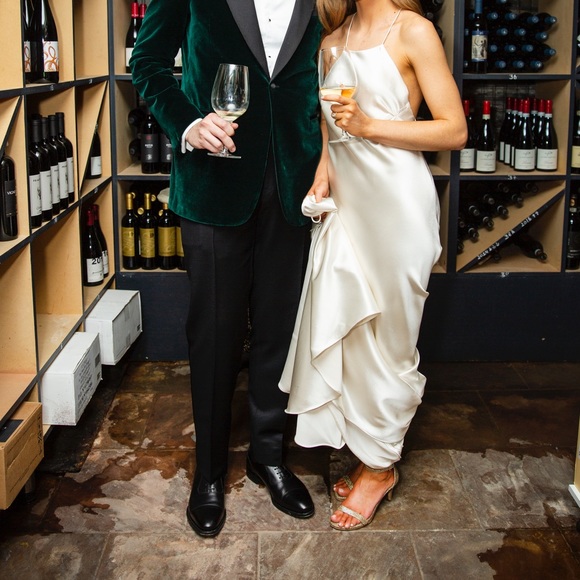 ❌SOLD❌ Ivory Silk Slip Wedding Dress - Picture 10 of 15